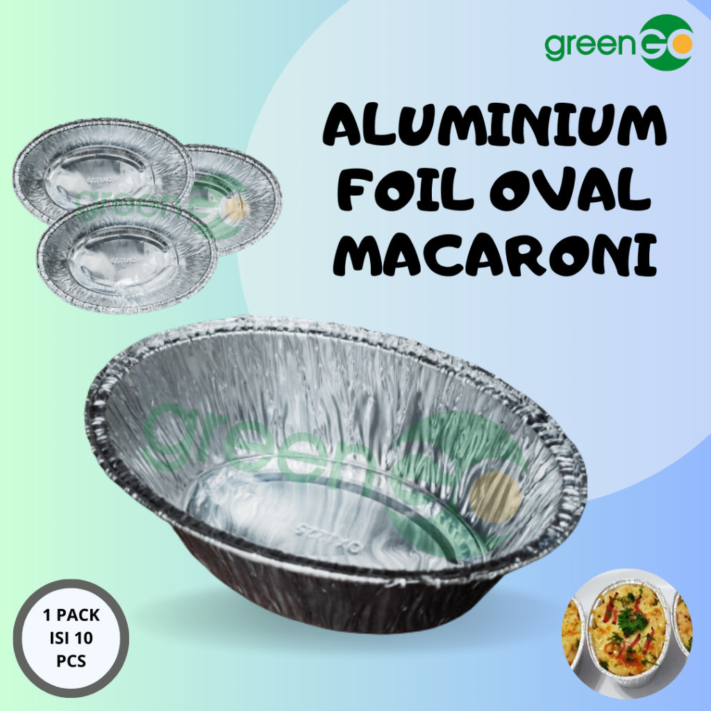 [MS] ALUMINIUM FOIL OVAL MANGKOK MACARONI SPAGETI SCHOTEL ISI 10 PCS ALUMINIUM FOIL BULAT CUP KECIL 
