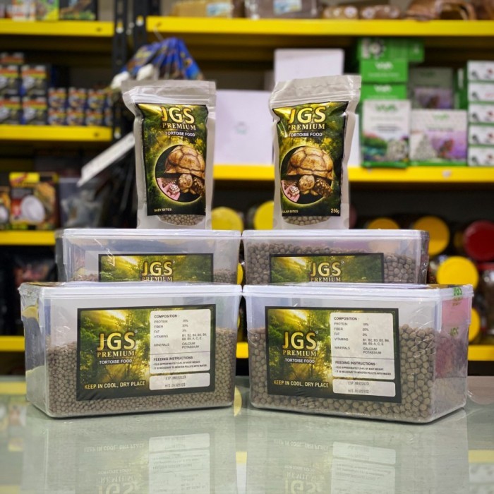 JGS Premium BABY BITES Tortoise Food Pelet Sulcata Pardalis Alda - 250 Gram
