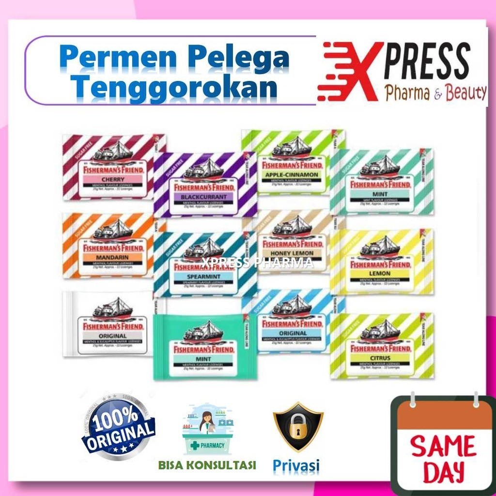 

XPRESS Permen Fisherman Pelega Tenggorokan / Permen Gambar Kapal