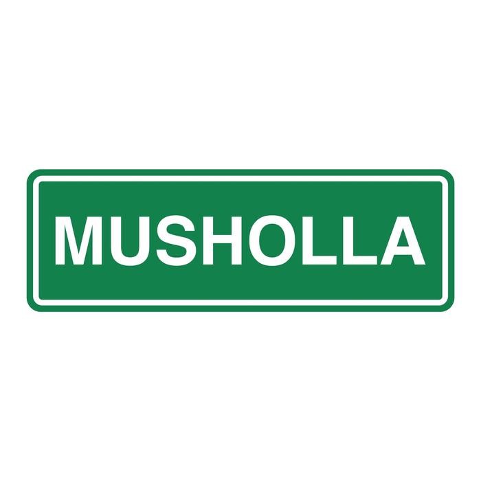 

s c RAMBU PLANG MUSHOLLA 30CM X 10CM AKRILIK
