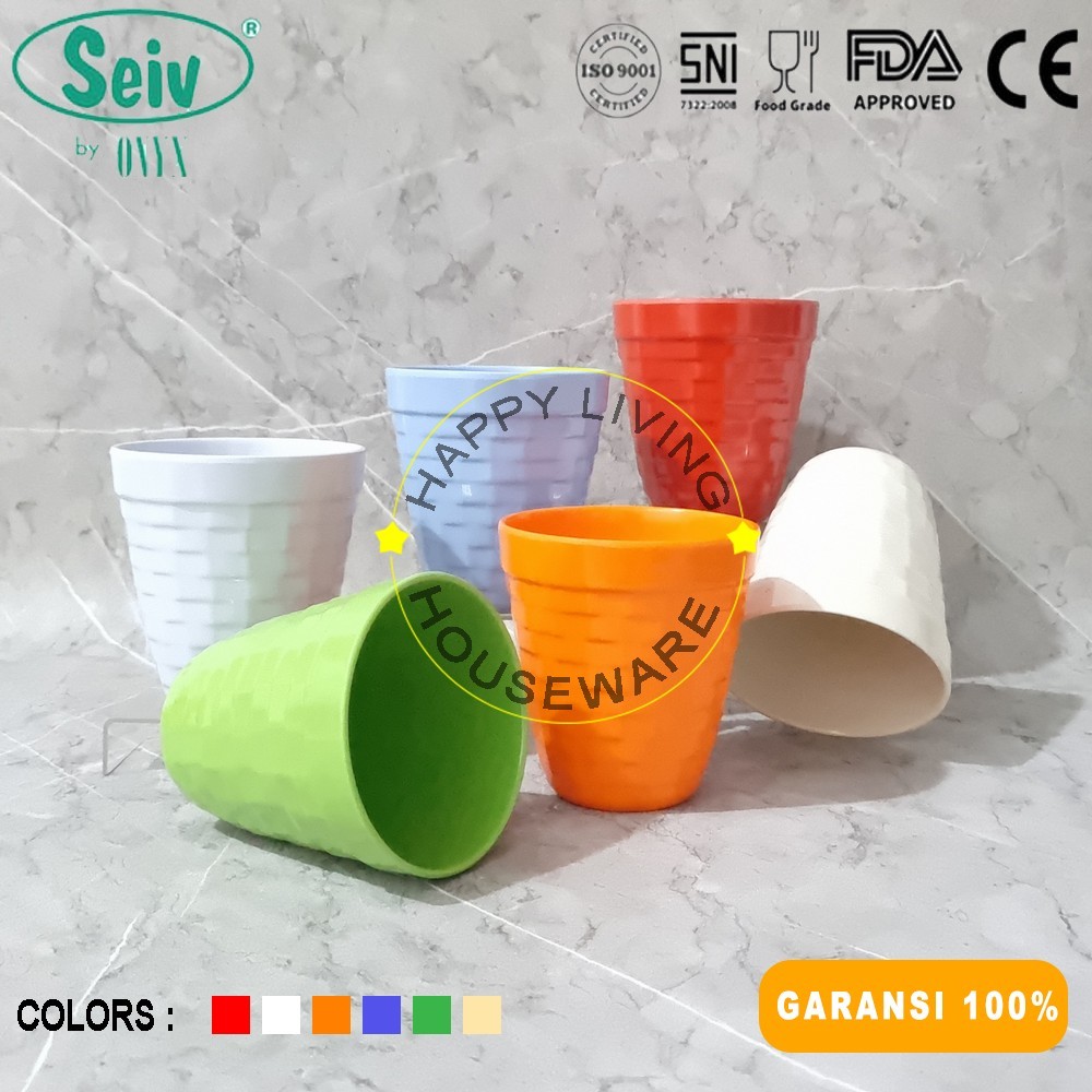 SEIV Dinner Mug Tanpa Tutup 250ml Ratana Series Melamin Gelas Minum Gelas Sedang Melamine 8cm