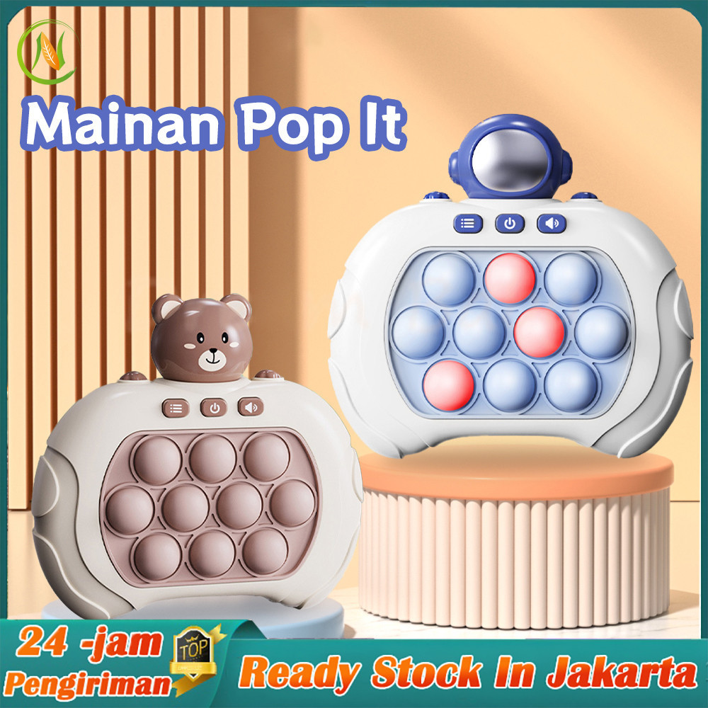 Quick Push Pop it  Push Bubble Game Fidget Toys Handheld Console Game Whack A Mole Music Quick Press