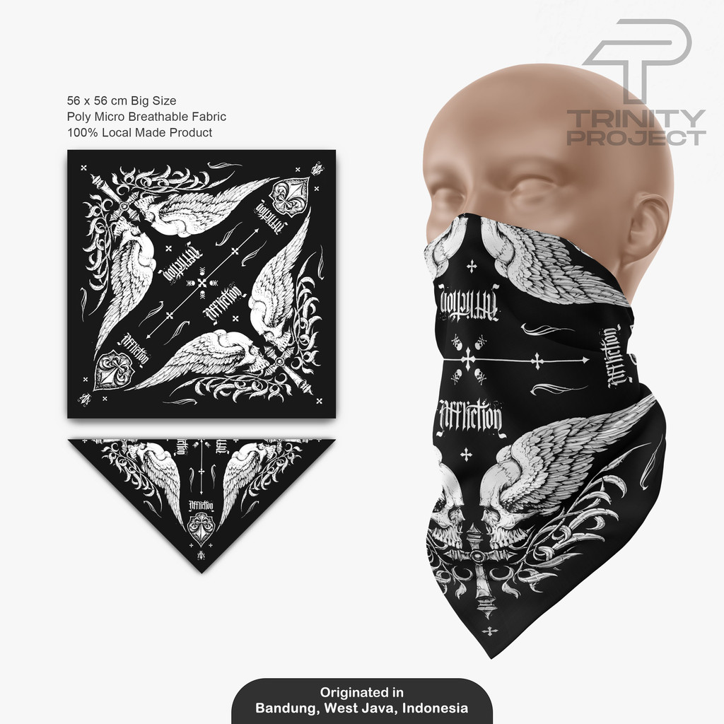 Affliction - Bandana /Paisley Masker Scarf /Band Death Metal /Bandana Slayer Unisex /Skena Aksesoris
