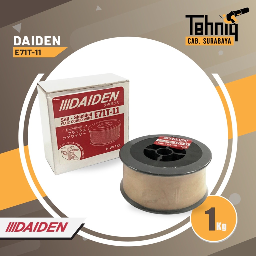 Flux Cored DAIDEN Welding Wire E71T-11/ Kawat Las MIG Gulung E71T-11 (1 Kg)