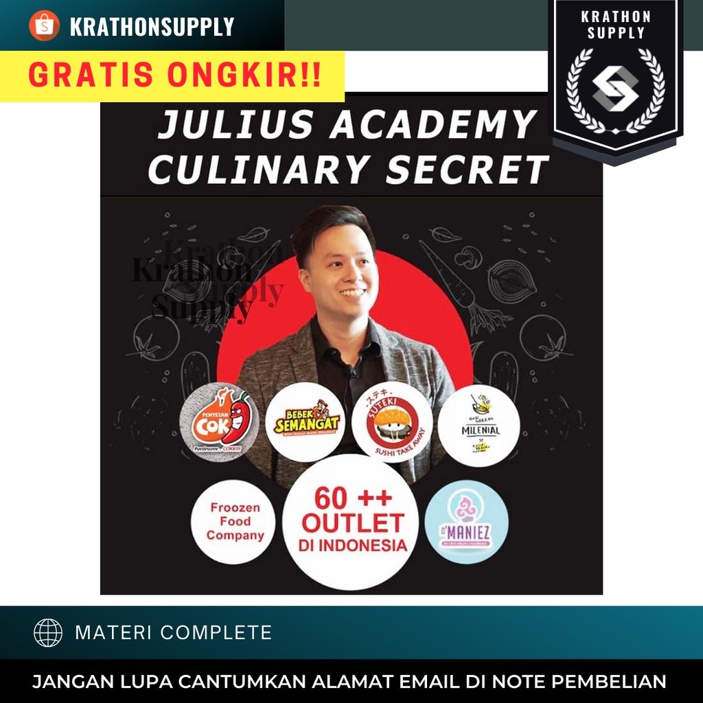 JULIUS ACADEMY CULINARY SECRET - Bisnis Kuliner Profit Puluhan Juta Terlengkap