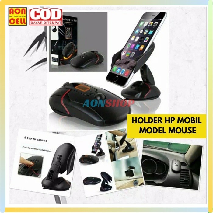 [AS] holder hp mobil bentuk mouse