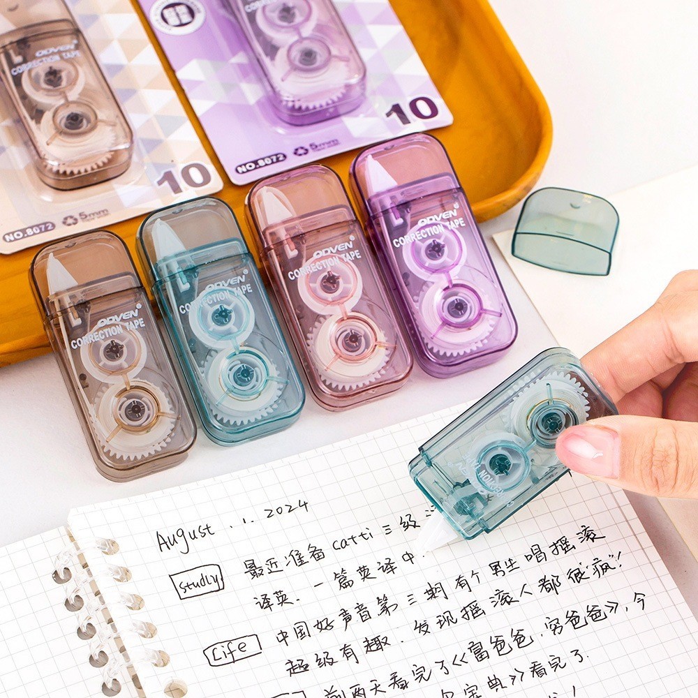 

JHM Correction Tape Smoky Color 3 Meter Students Stationary School Supplies Multiple Color 3M Penghapus Pena Roll Kertas