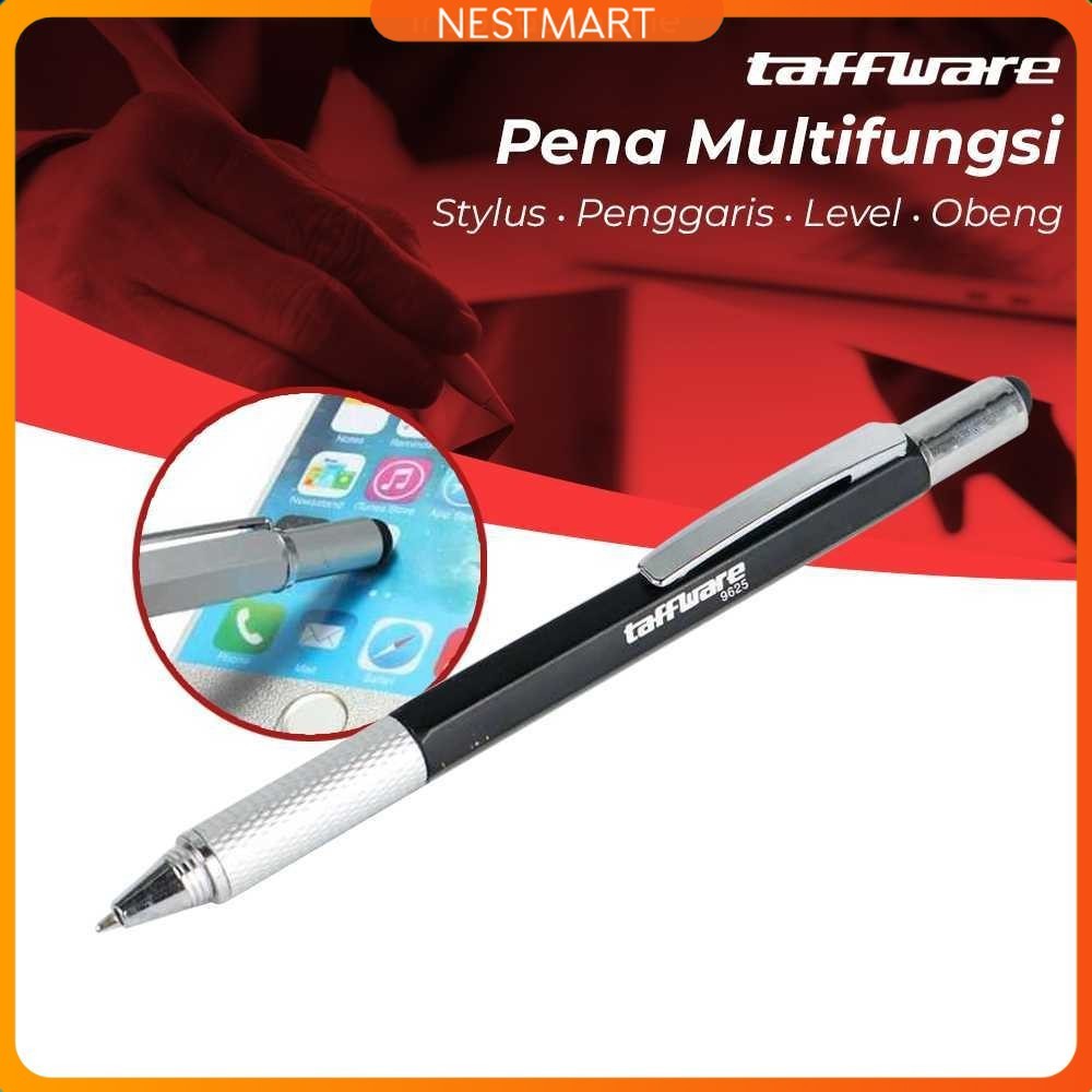 

Taffware Pena Multifungsi Plastik Stylus Penggaris Waterpass Obeng - 9625