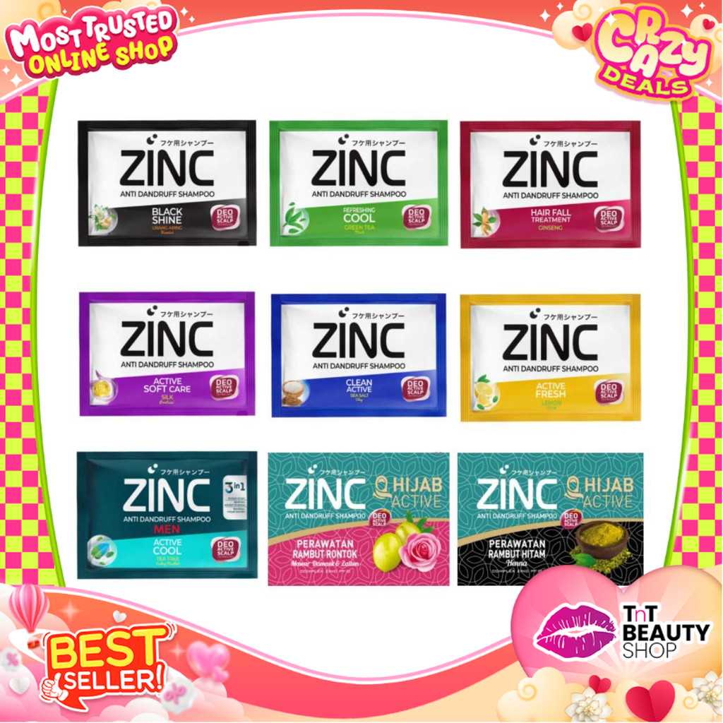 ZINC Shampo Sachet Satuan Shampo Zinc Sachet 1 pcs | TnT Beauty Shop
