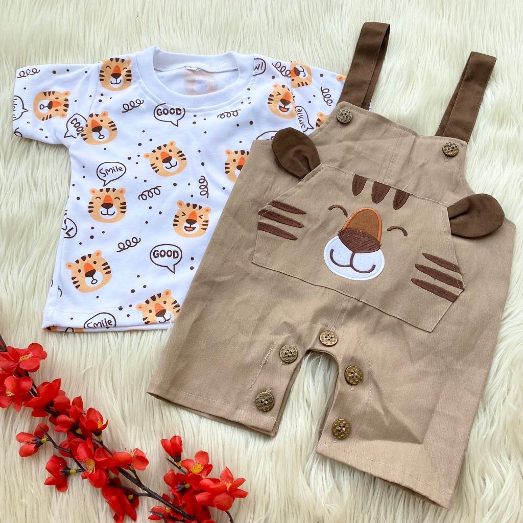 FAGRES_SHOP baju setelan bayi 0 6 bulan overall bayi cowok cewek kekinian baju kodok bayi laki laki 