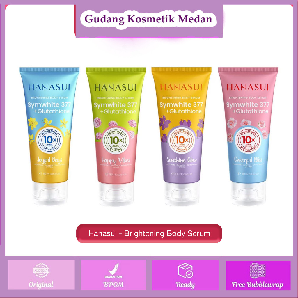 HANASUI - BRIGHTENING BODY SERUM SYMWHITE 377 + GLUTATHIONE ( 180 ml ) - Lotion Serum Badan Sunshine