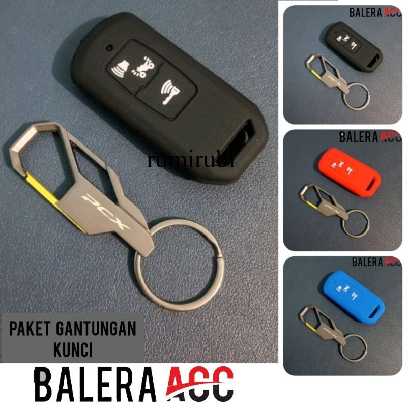 Paket Gantungan Kunci PCX160 dan Cover Remote Silikon Remote PCX160