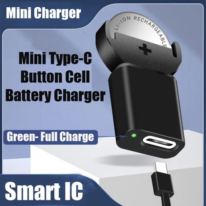 Rechargeable Li-Ion Coin Button Cells Charger for LIR2032,LIR1632,LIR2025,LIR2016,LIR2032H Batteries