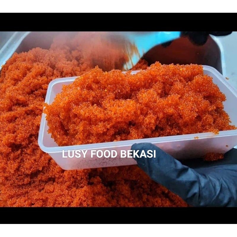 

Telor ikan Flying fish roe~Tobiko orange Premium 500gr Halal