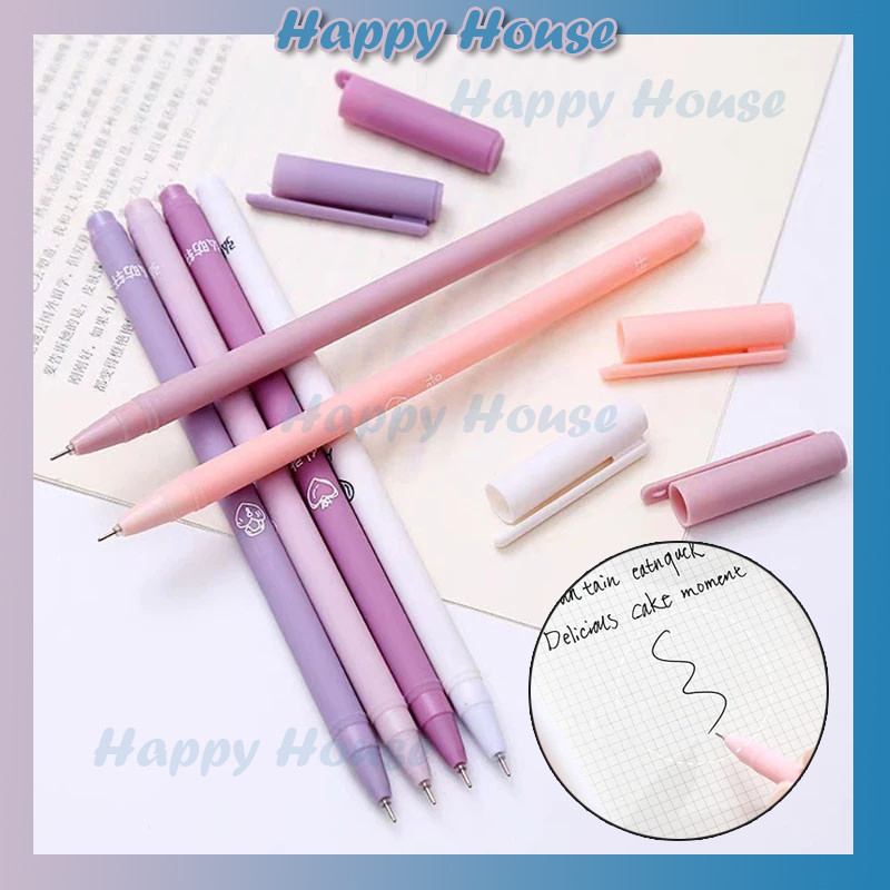 

Pena Gel 0.5mm Warna Pastel Pen Gel Aesthetic Pulpen Gel 6 IN 1 Warna Gradasi Pena