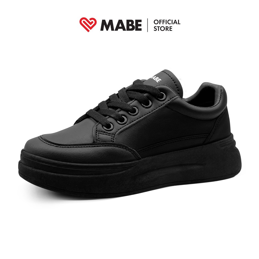 MABE Rose Sepatu Sekolah Kerja Hitam Sneakers Kets Wanita Casual Korea Sport Shoes Black White