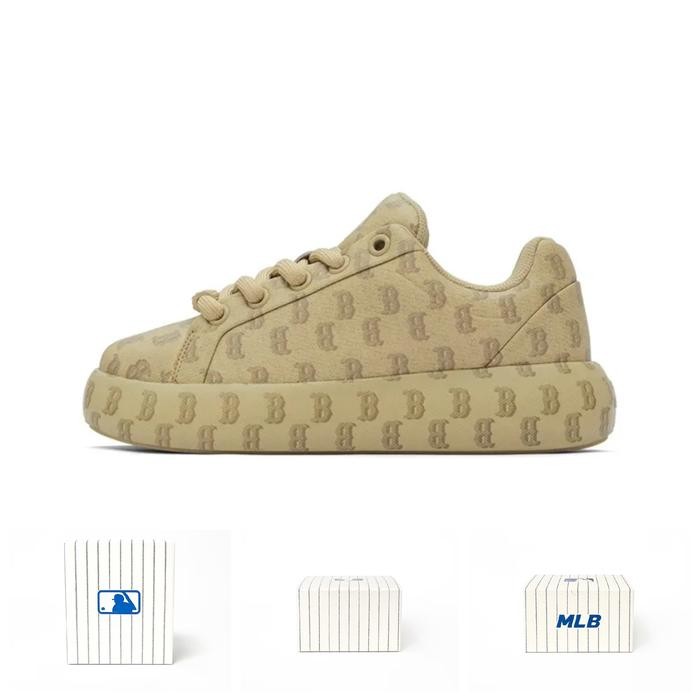 Sepatu MLB Chunky Clasic Slip Resistant Low Top Scateboard  Unisex Brown - 36