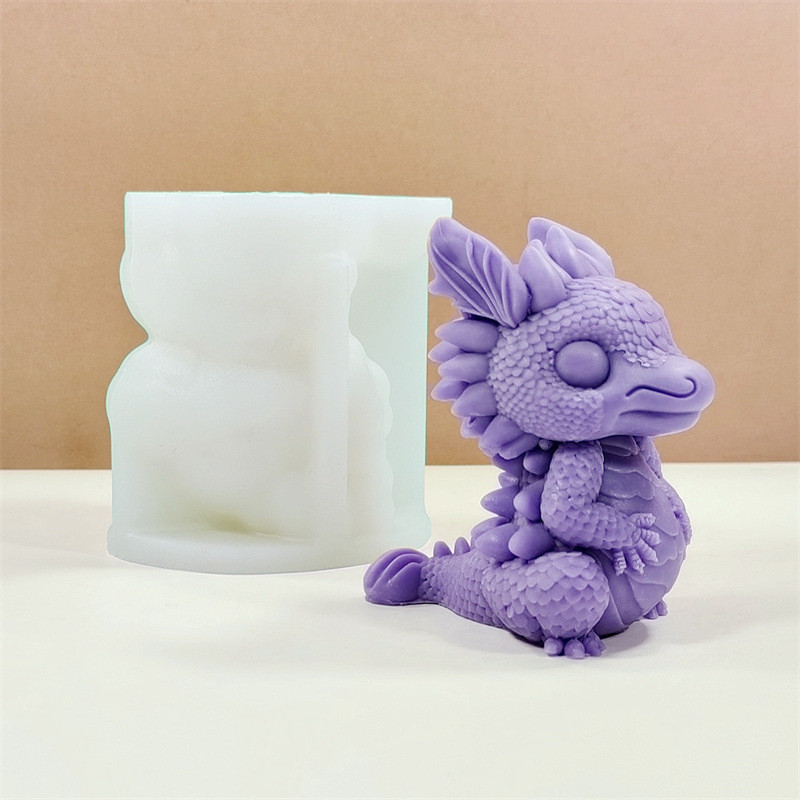 

3D Cute Dragon Candle Silicone Mold DIY Handmade Aromatherapy Gypsum Soap Making Mould Epoxy Resin Mold Home Decor Crafts