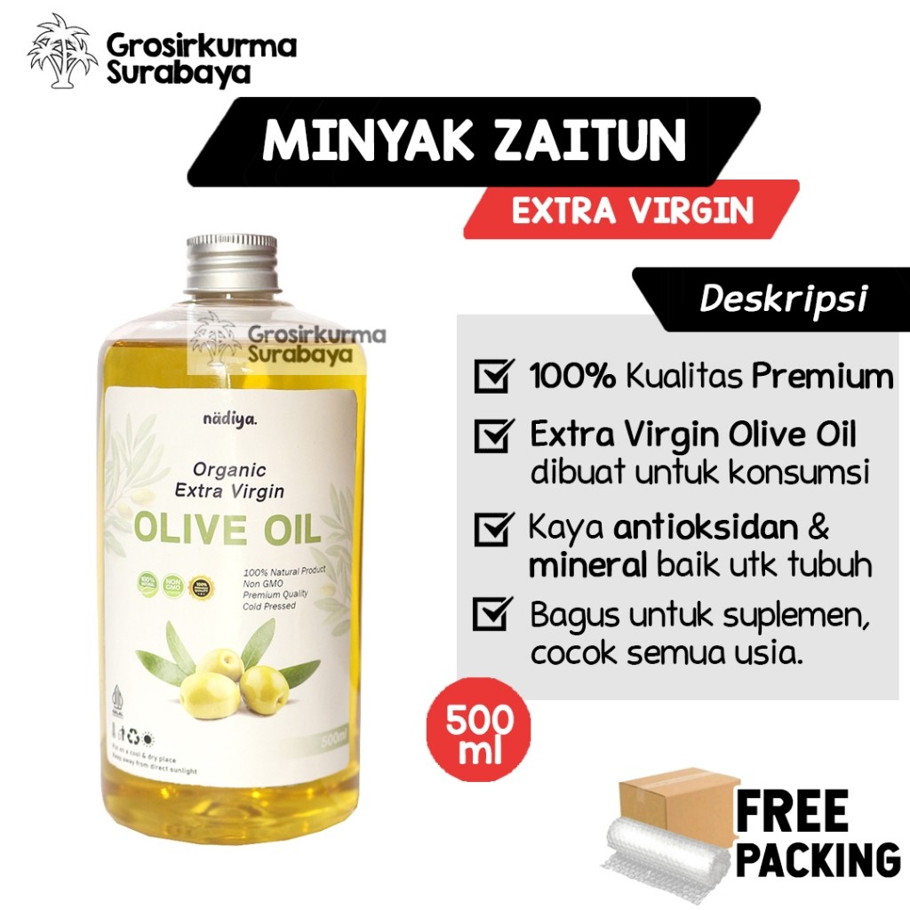 

EVOO Minyak Zaitun Extra Virgin 500ml Murni Organik Untuk Konsumsi Suplemen Natural Borges Casa Bert
