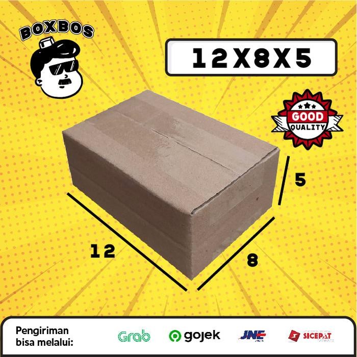 

KARDUS BOX uk 12x8x5 CM Kotak Packaging Corrugated SHEET POLOS