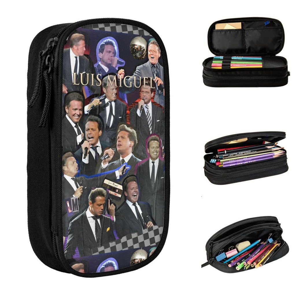 

Luis Miguel Mexico Singer Pencil Case Collage Y2K Live Pen Holder Pencil Bags Student Big Capacity Office Cosmetic Pencil Pouch