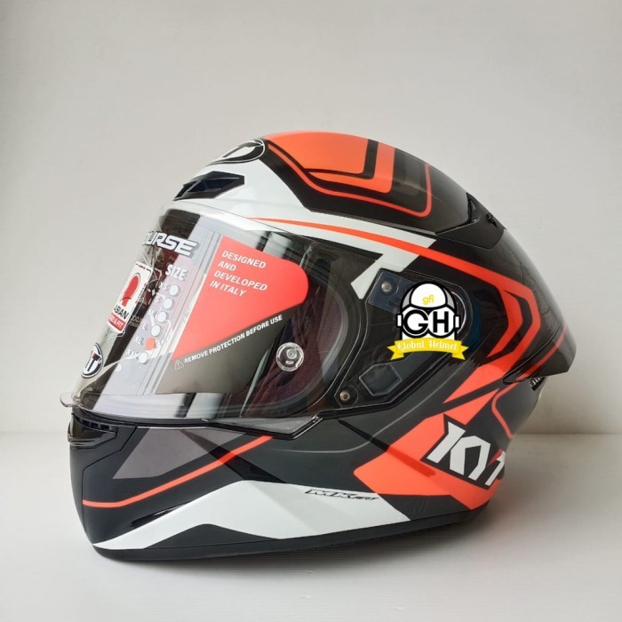 KYT TT COURSE OVERTECH BLACK ORANGE