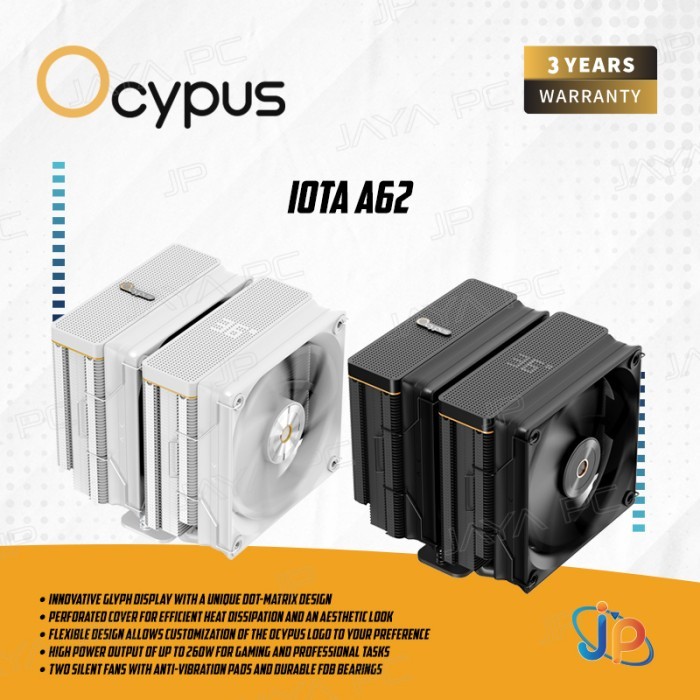 Ocypus Iota A62 Digital Dual Tower - CPU Air Cooler Fan Intel & AMD