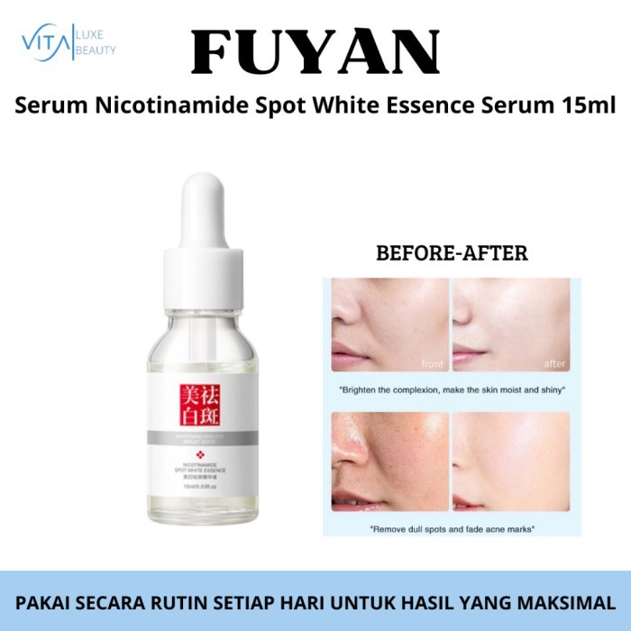 Fuyan Serum Bright & Glow Whitening Glowing Serum Freckles Remove Nicotinamide Serum 15Ml
