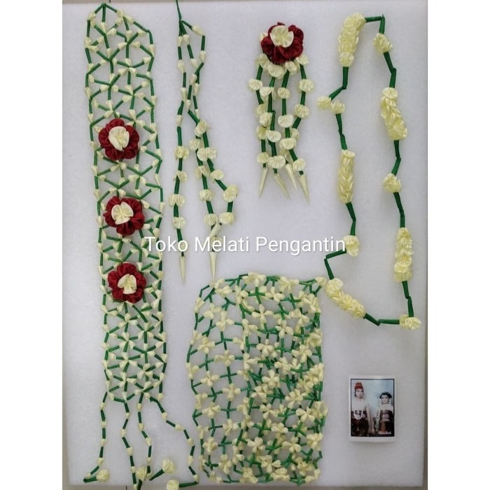 Bunga Ronce Melati Pengantin Imitasi Palsu Dodot Jawa
