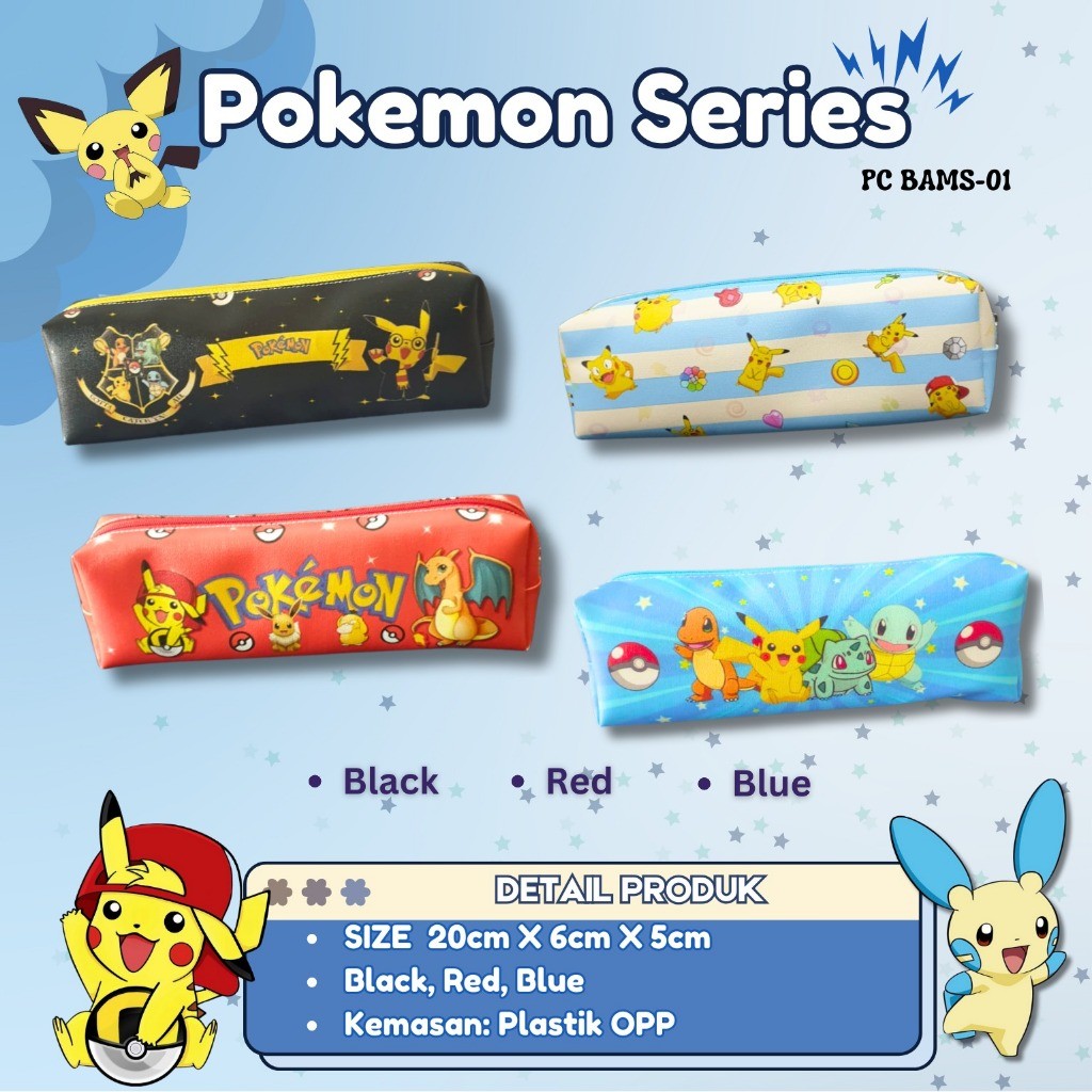 

TCW Tempat pensil pencil case tepak boy case Pokemon Series
