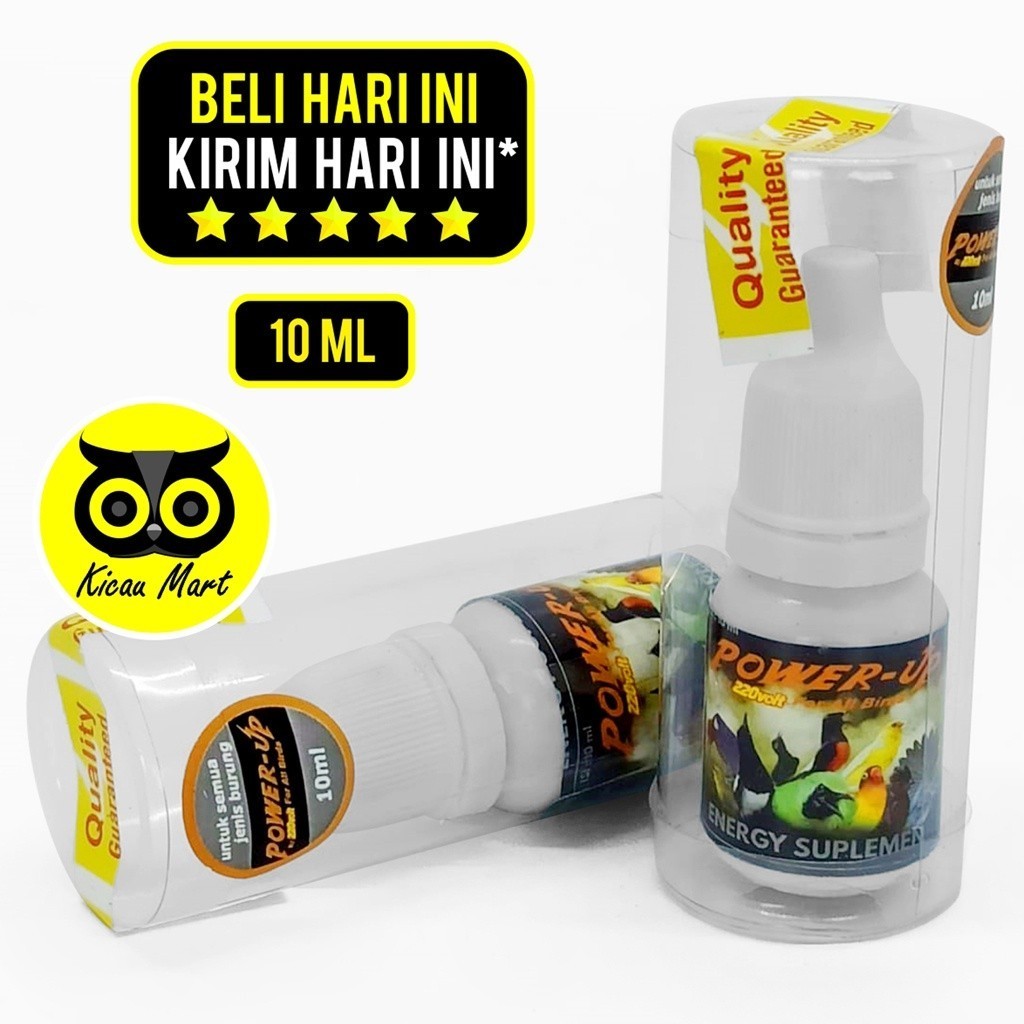 KICAU MART VITAMIN OBAT PENGGACOR BURUNG MURAI KACER KENARI POWER UP 220 VOLT PENAMBAH MENTAL TEMPUR