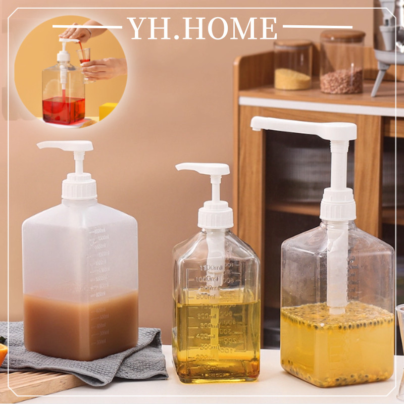 Paket Botol Sirup Plastik Pompa Sirup Tempat Sirup Sugar Botol Pump Botol Sauce