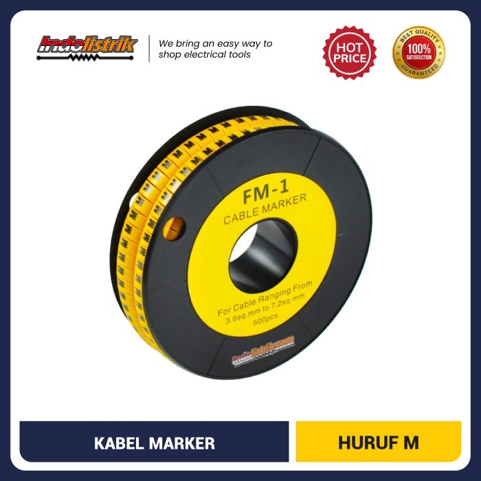 

BY99 Kabel Marker Huruf M Label Marker Cable FM 1 Kuning Nintoku TERPERCAYA