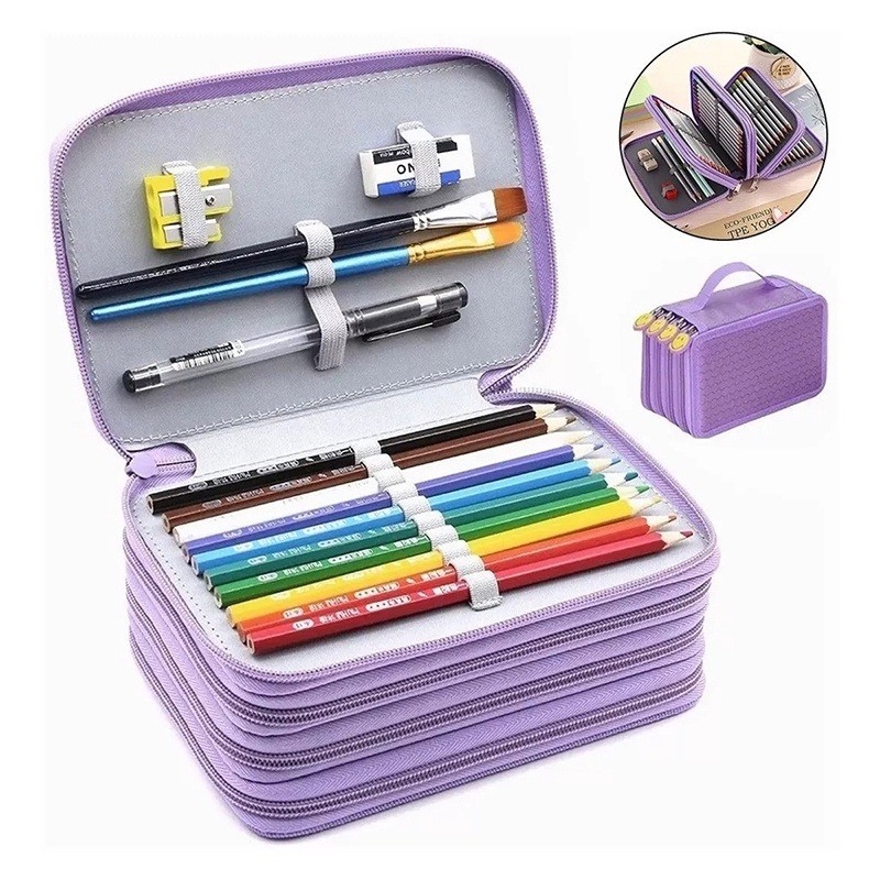 

Four-layer Pencil Case Large Capacity 72-hole Pencil Bag High-Quality Student Learning Supplies