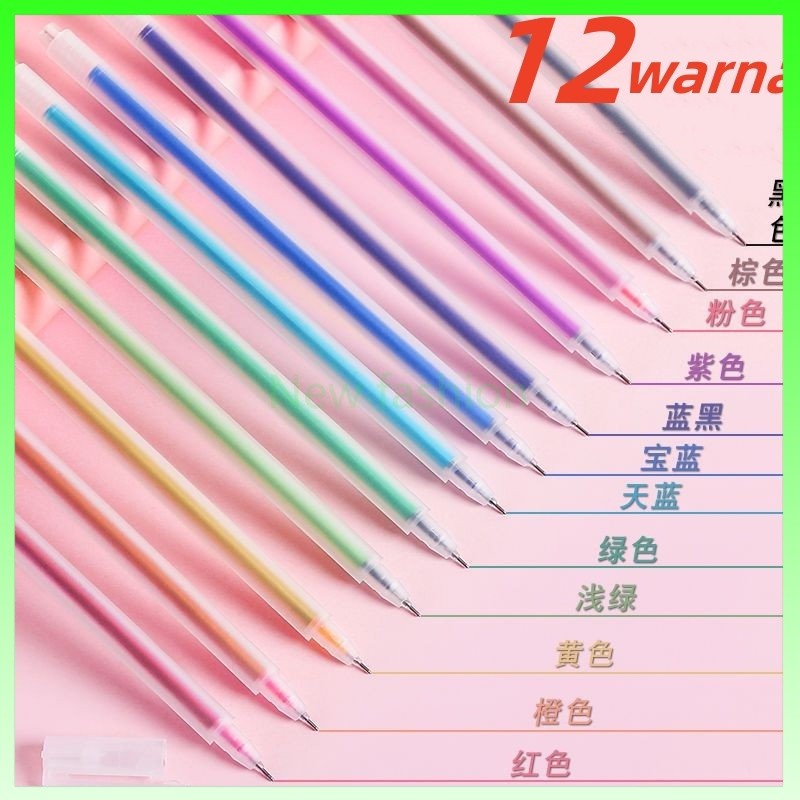 

pena gel 12 warna / pen 12 warna
