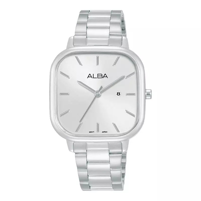 JAM TANGAN FASHION WANITA ALBA AH7BZ5X1 SILVER STAINLESS ORIGINAL