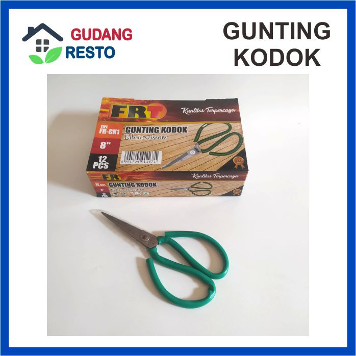 

Gunting Kodok 8" / 8 Inch Kain Seng Kertas Kardus Kulit Serbaguna Besar Jumbo Besi Stainless Stell