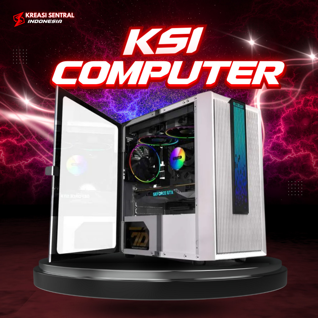 PC RAKITAN Gaming Ryzen 7 2700X Ram 8GB DDR4 SSD 120GB VGA GT 1030 2gb