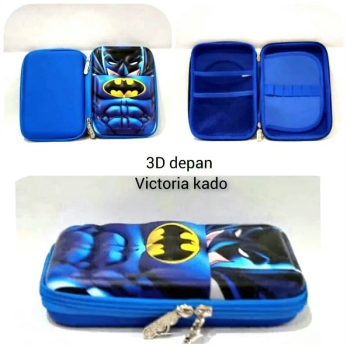 

[New]Promo Kotak Tempat Pinsil Pensil Pencil Smiggle Timbul - batman
