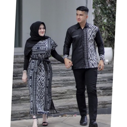 TT.ID | TENUN COUPLE AURORA TORAJA HITAM COUPLE TENUN DRESS KONDANGAN COUPLE KELUARGA SET COUPLE TEN