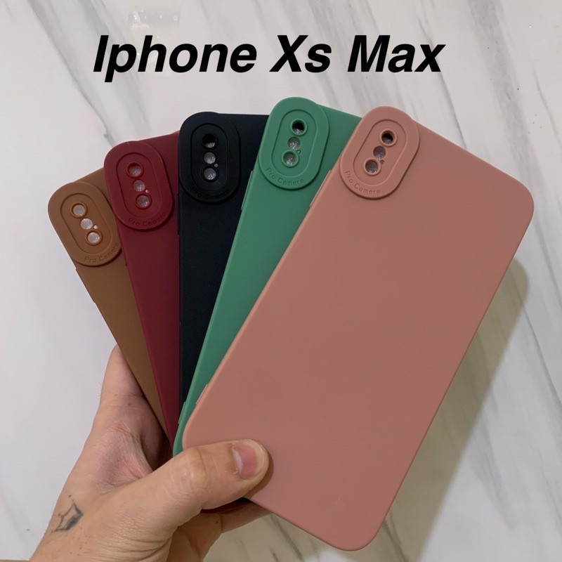 Case Macaron Iphone Xs Max - Softcase Luxury Pro Camera Matte Edge