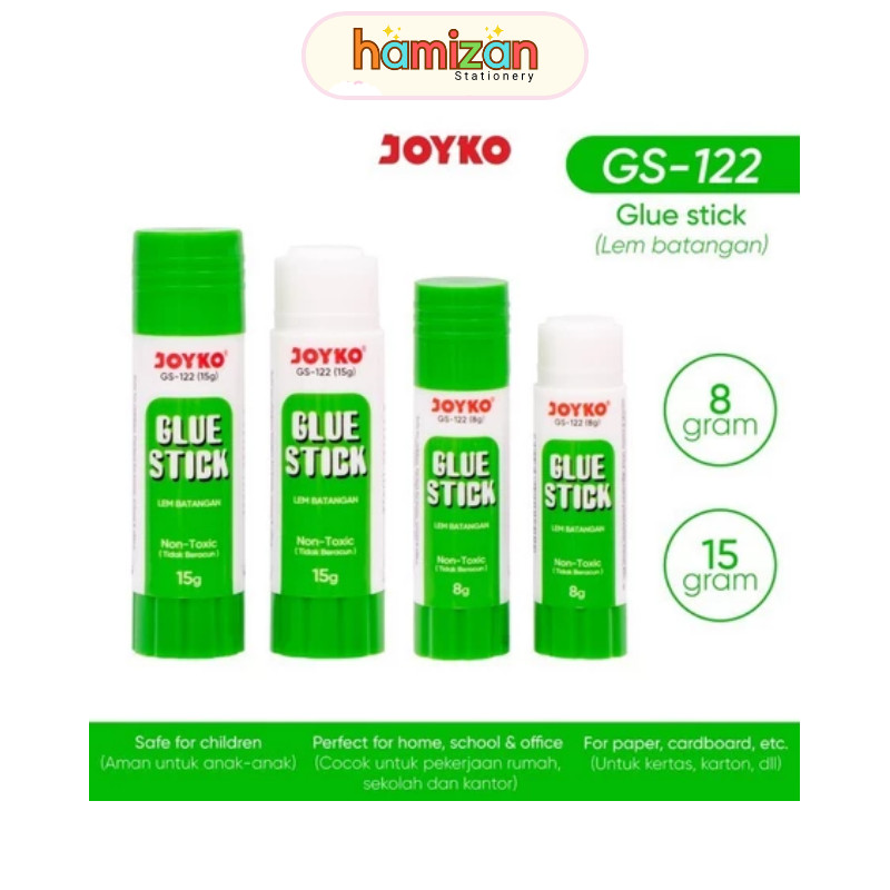 

( 1 pcs ) Joyko Glue Stick GS-122 / Lem Kertas Batangan 8 gr dan 15 gr / Lem Stik Daya Rekat Kuat Mudah Digunakan