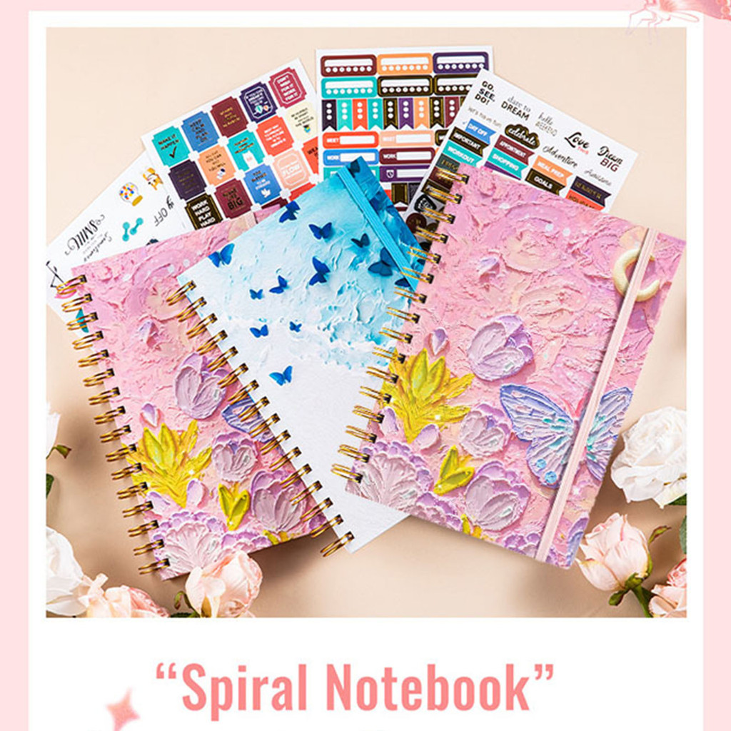 

Spiral Journal Notebook, Hardcover Lined Journal, A5 College Ruled Notebooks for Journaling Writing Work Office School