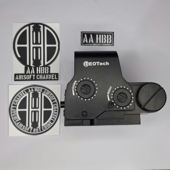 holosight magnifier dummy 3x zoom eotech airsoft spring dcobra wgg/wgb - holosight hitam 912
