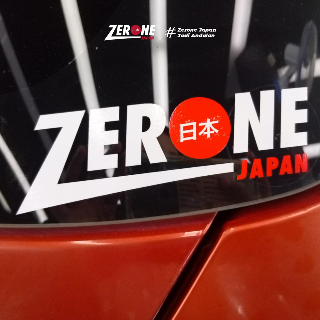 Cetak Kilat -    Sticker Zerone Japan Stiker Motor Vespa Caferacer Japstyle