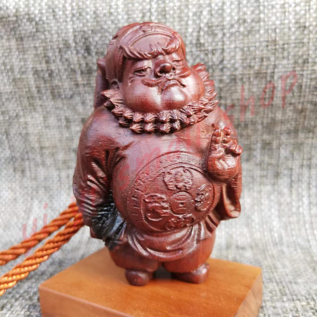 

strike jujube wood, round carving, Nafu Zhong Kui pendant, decorative ornaments, Taoist magic tools, handicrafts