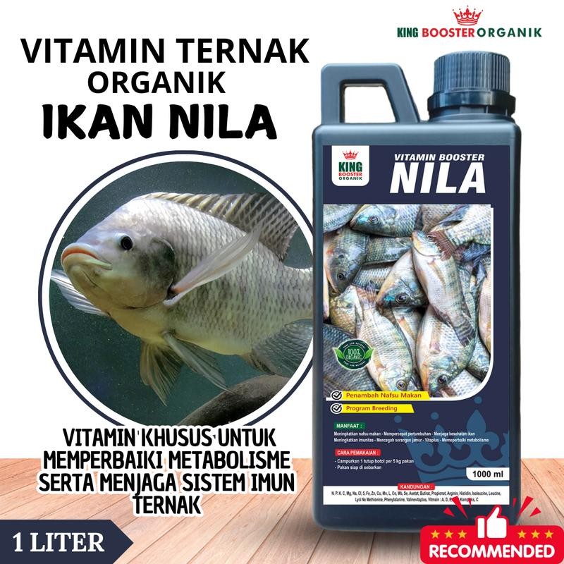 Vitamin Ikan Nila (1000ml) Penggemuk Ikan Nila I Vitamin Penambah Nafsu Makan Ikan Nila 100% ORGANIK