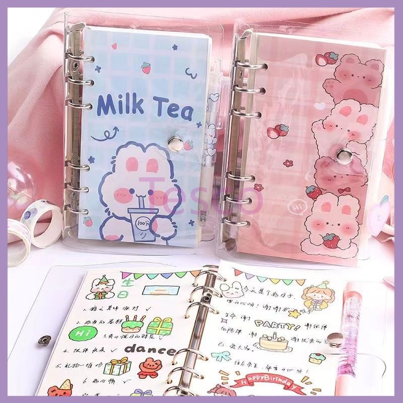 

Tesco Binder A6 (100 lembar) cartoon daily planner aesthetic/Binder A6 Notebook Diary Perencana Harian Lucu