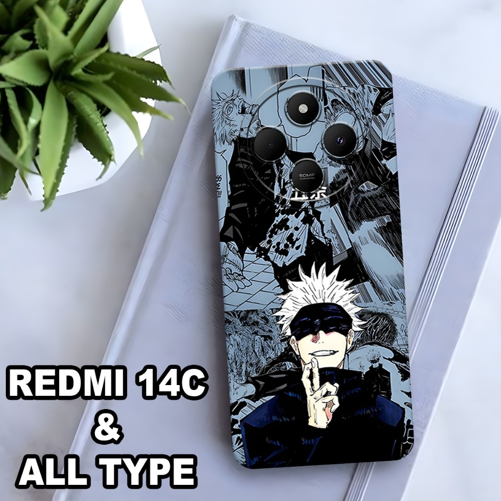 Softcase Procamera Xiaomi Redmi 14C Fashion Silikon Pelindung Case Anime Jujutsu Kaisen Case Tpu