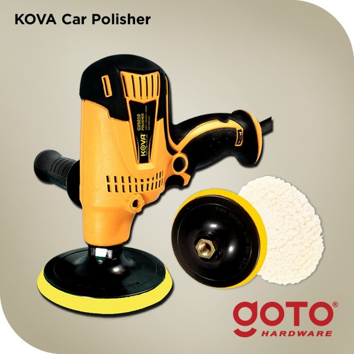 Kova GV6010 Wool Polisher 5" Disc Mesin Poles Mobil Motor Detailing - Kuning